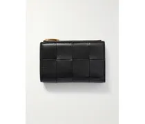 Cassette Intrecciato Leather Wallet - Black