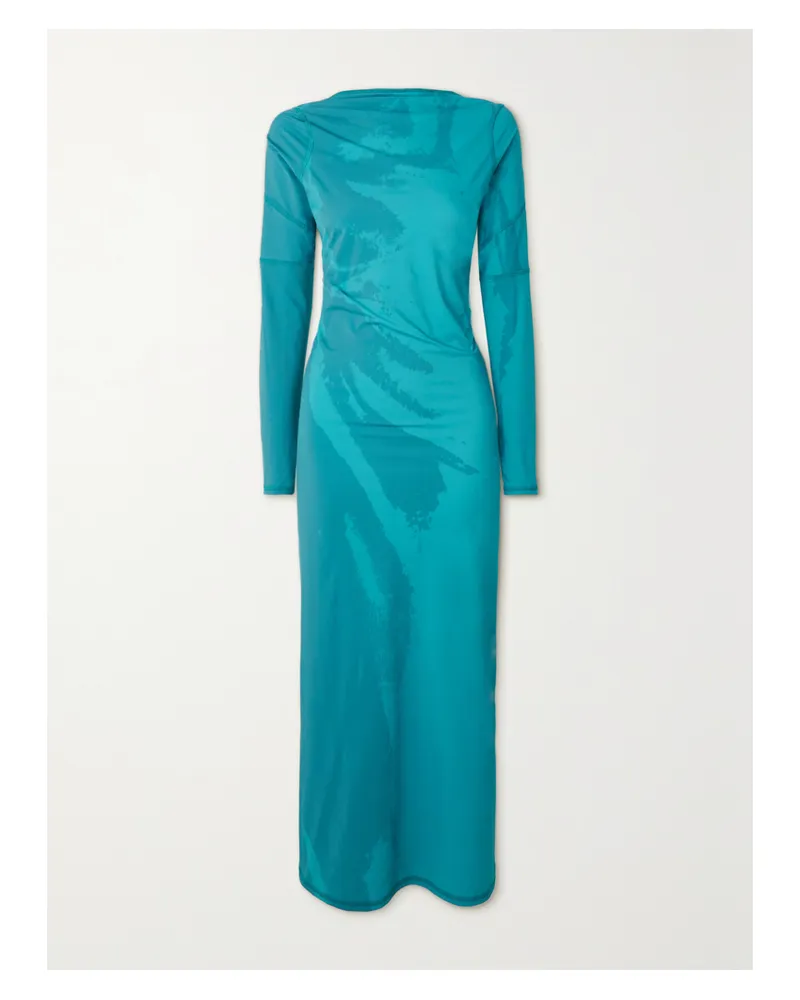 ioannes Kylie Rückenfreies Midikleid Aus Stretch-jersey Mit Print - Blau Blau