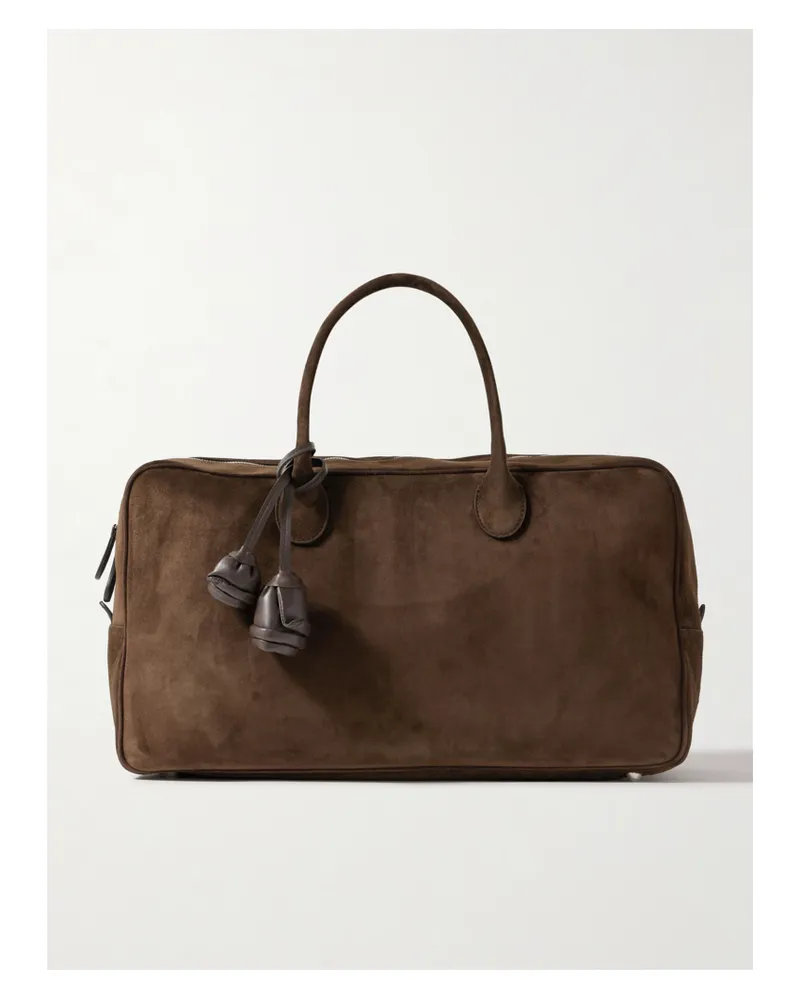 Magda Butrym Brigitte Large Leather-trimmed Suede Tote - Brown Brown