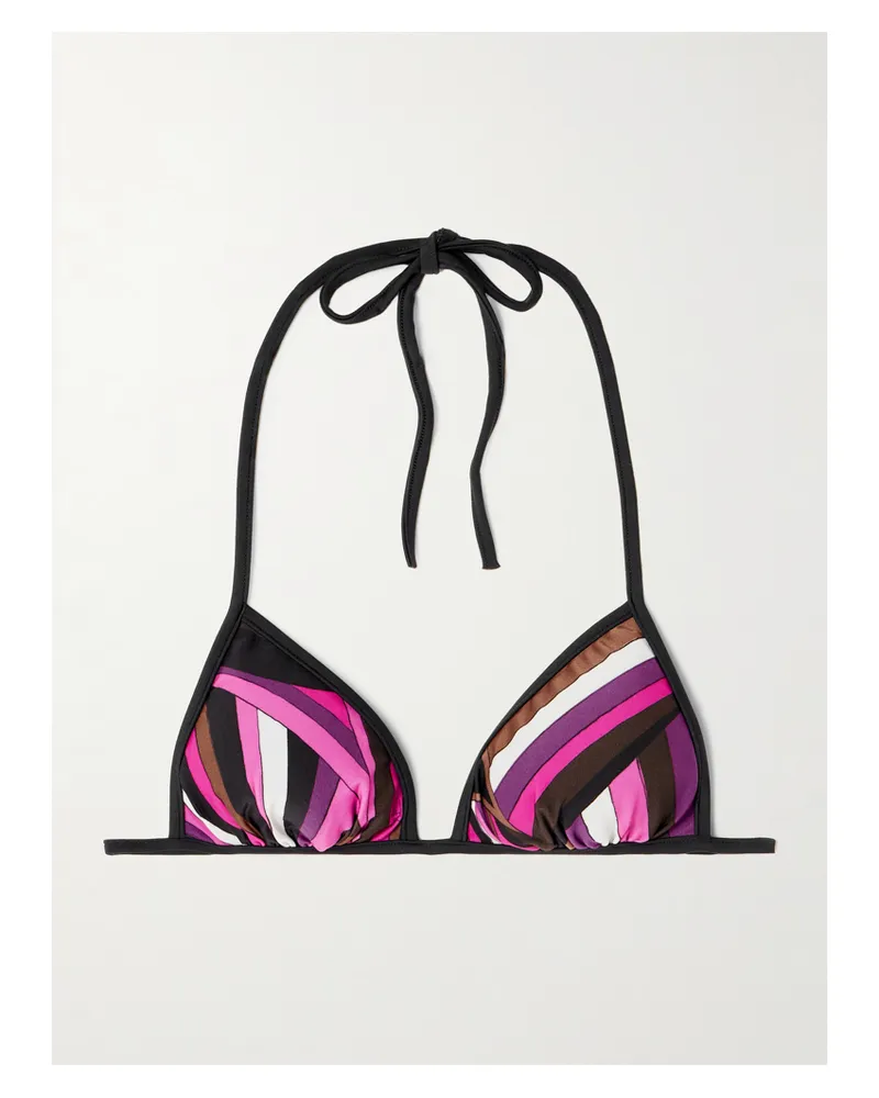 Emilio Pucci Bedrucktes Triangel-bikini-oberteil - Pink Pink