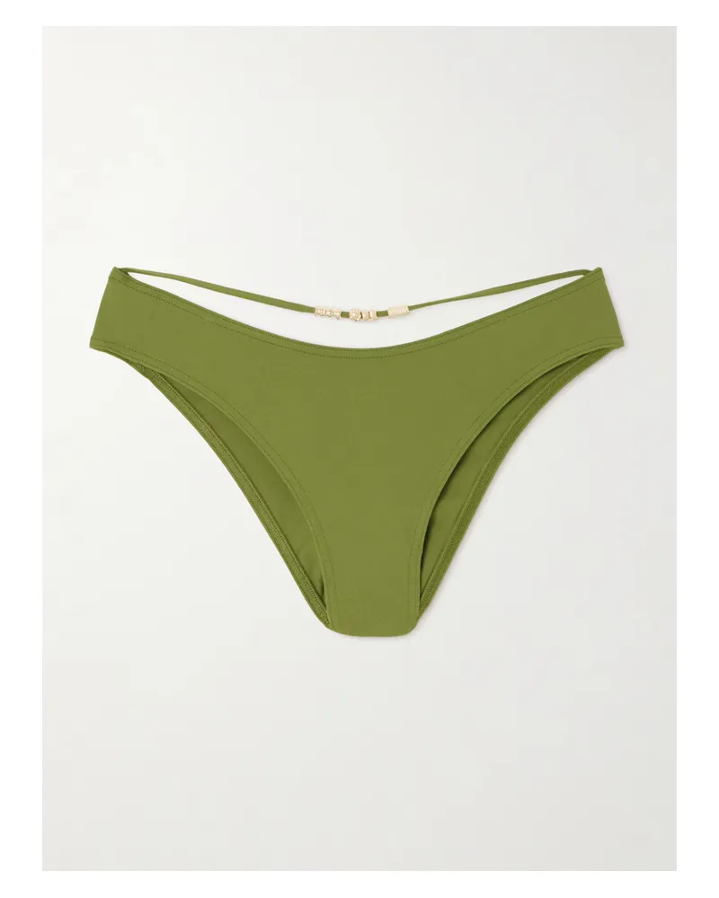 Eres Lava Bikini-höschen Mit Verzierungen Und Cut-out - Grün Grün