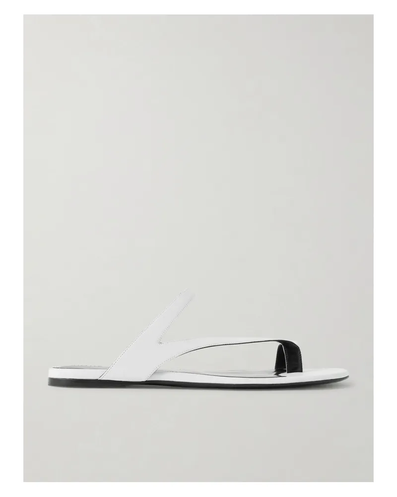 KHAITE Aimee Pantoletten Aus Leder - Weiß Weiß