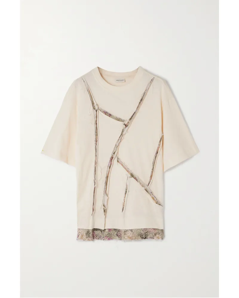 Dries van Noten Helena T-shirt aus einer Baumwollmischung Ecru