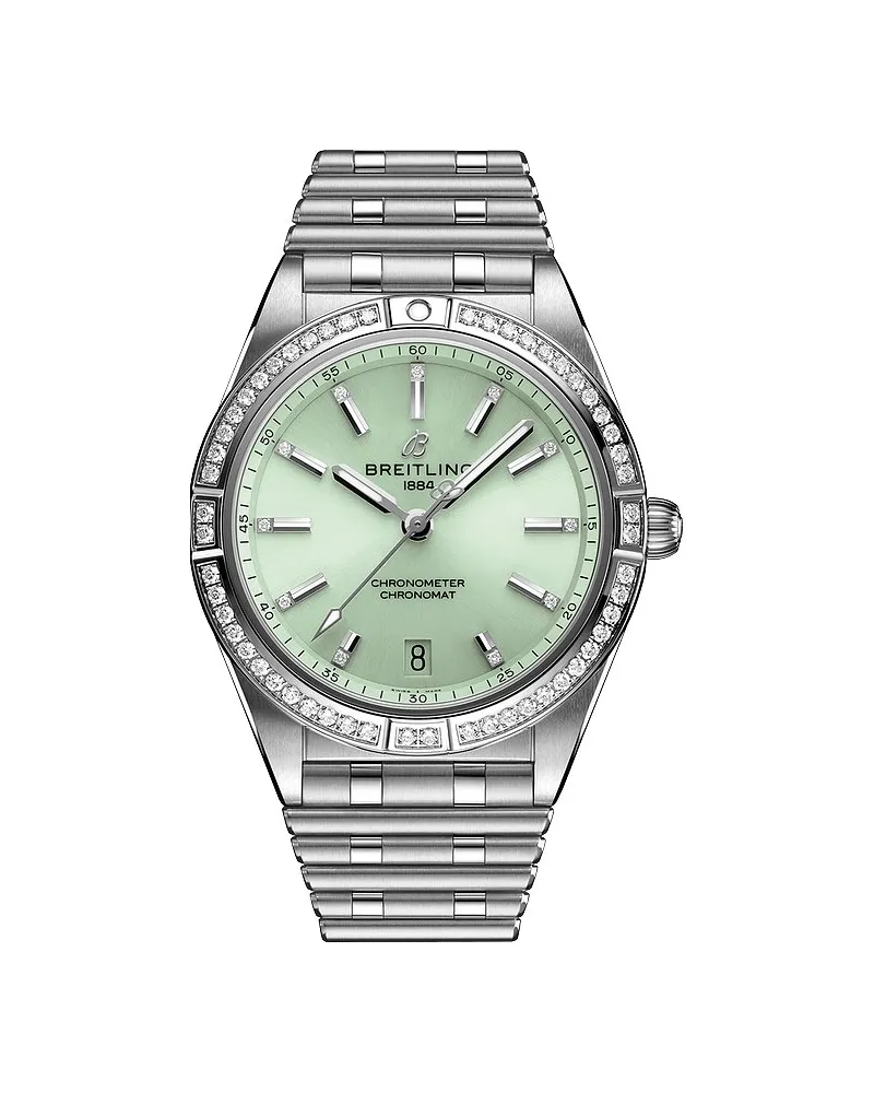 Breitling Damenuhr Chronomat 36 Silber