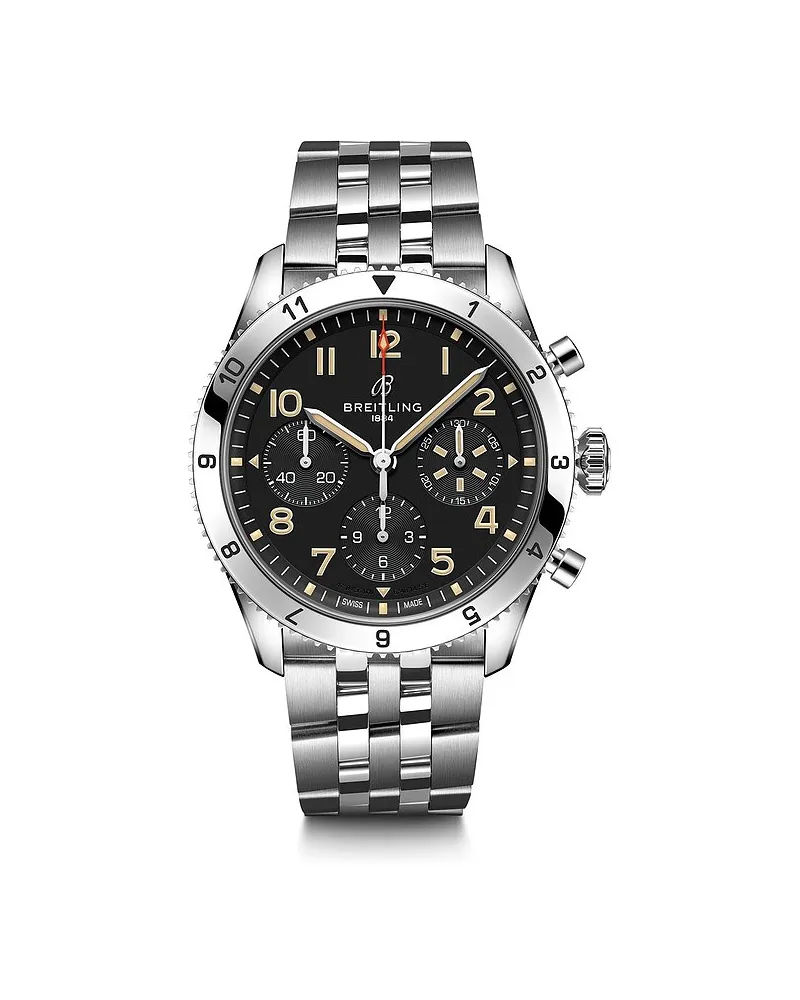 Breitling Chronograph Classic Avi Chronograph 42 Silber