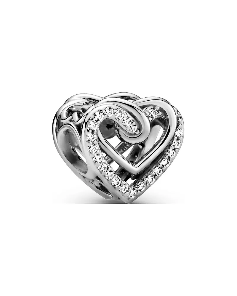 Pandora Charm Moments Funkelnde Verschlungene Herzen Silber