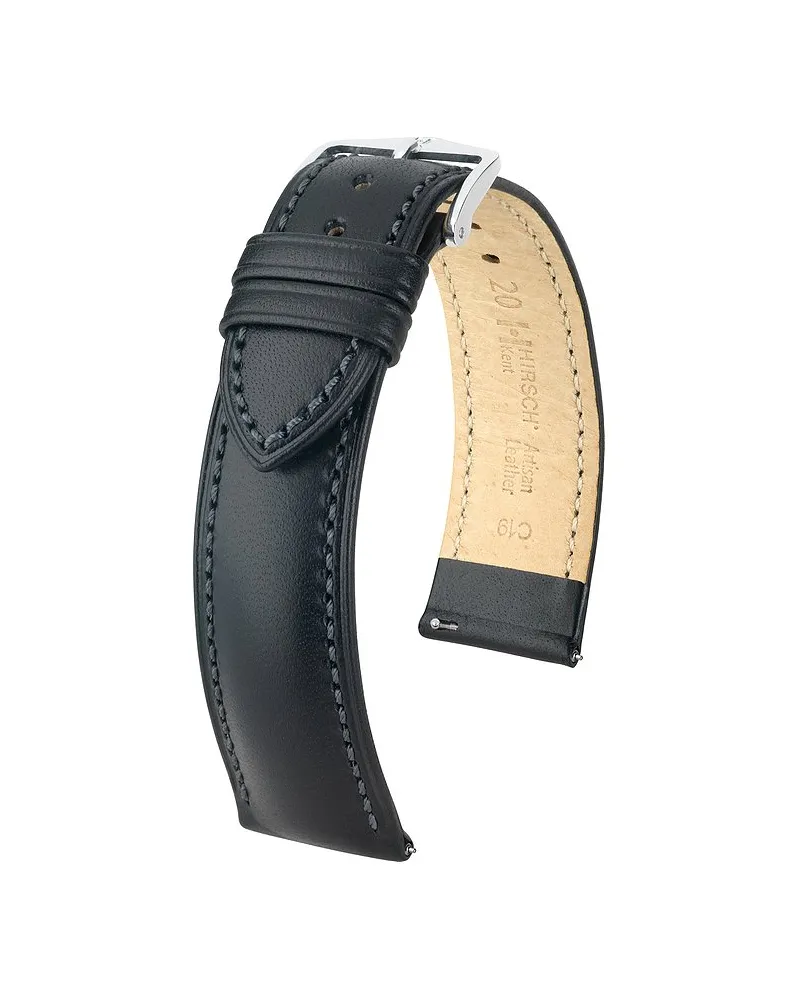 Hirsch Lederband Kent Schwarz