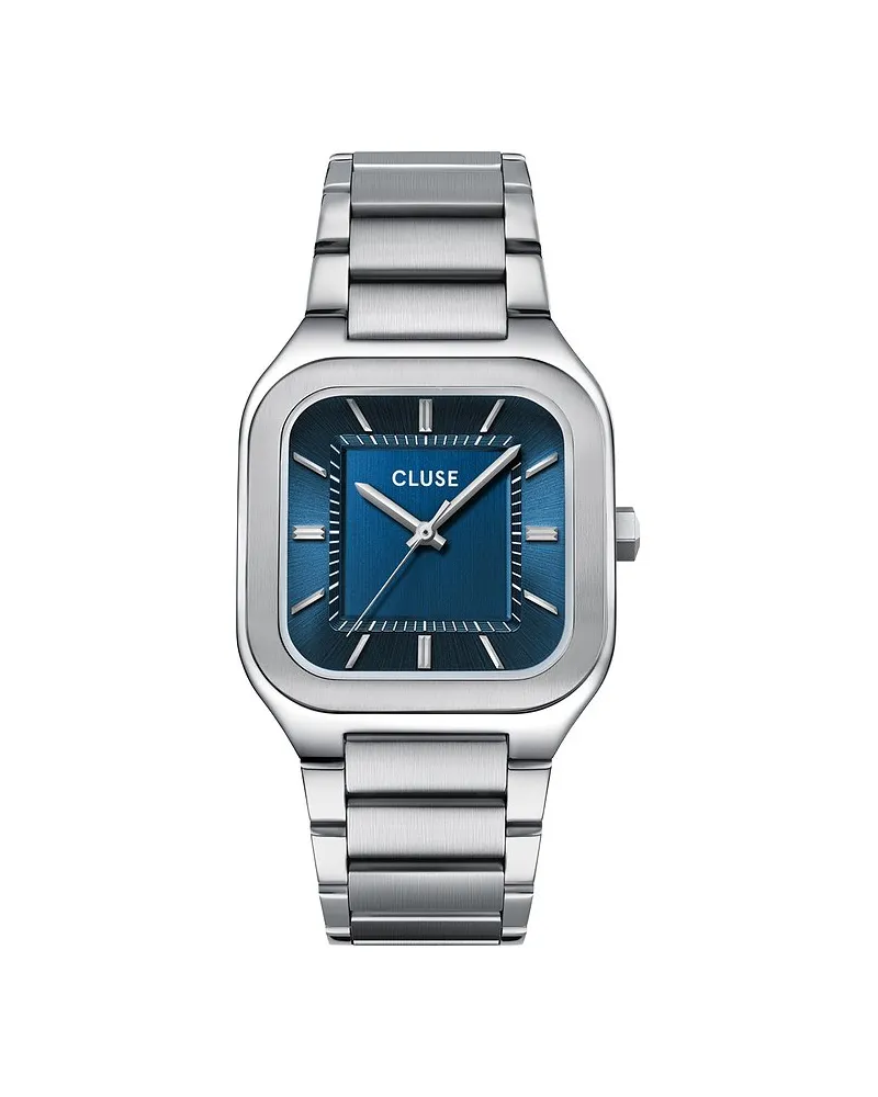 CLUSE Herrenuhr Quadrus Silber