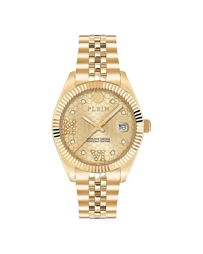 Philipp Plein Damenuhr Date Superlative Gold