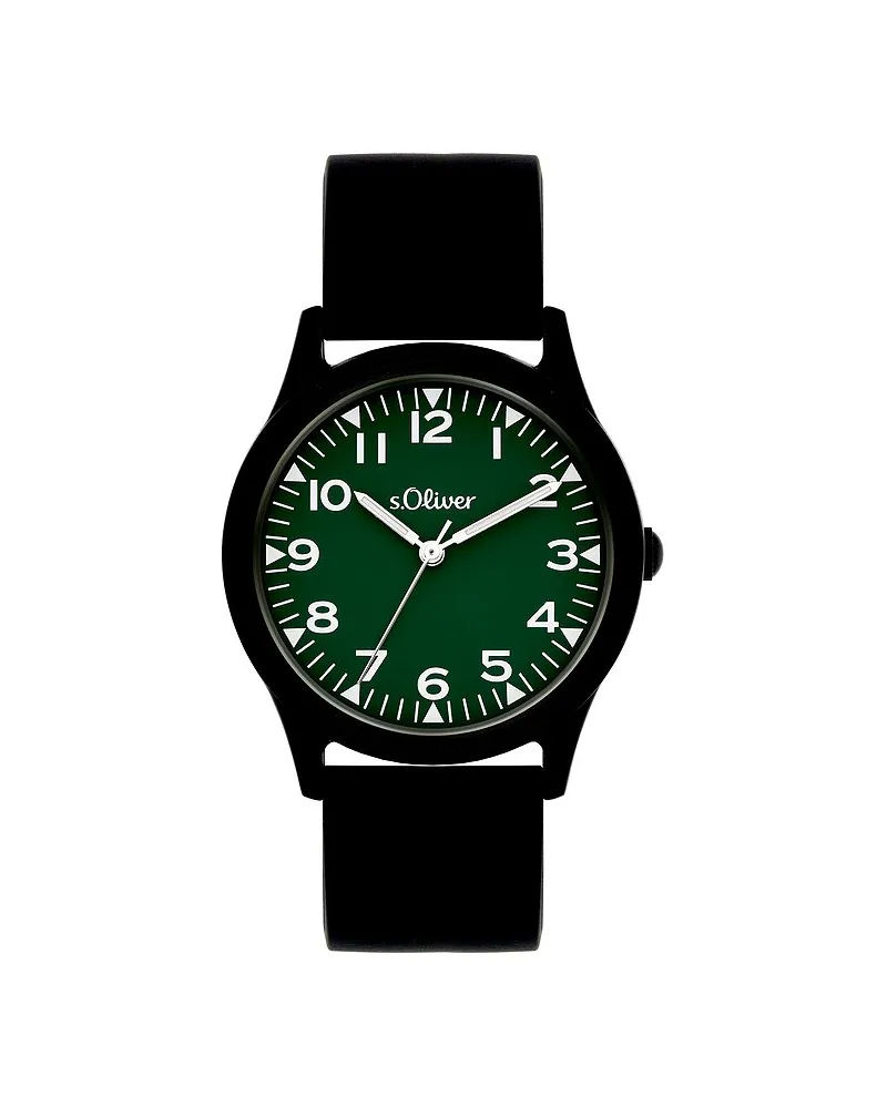 S.Oliver Kinderuhr schlicht und cool Schwarz