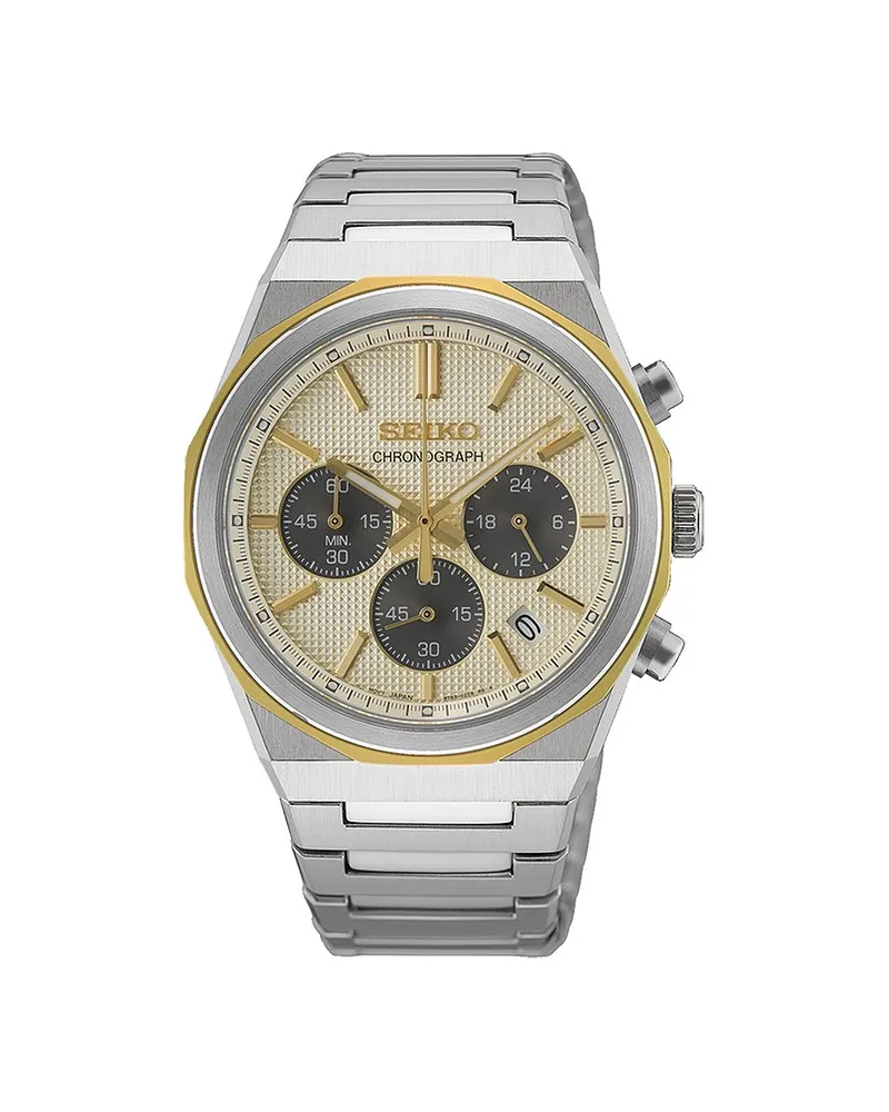 Seiko Herrenuhr Chronograph Silber