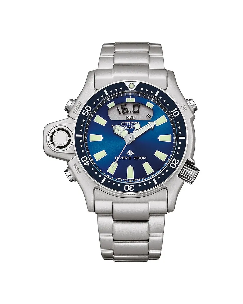 Citizen Herrenuhr Promaster Marine Eco Drive Silber