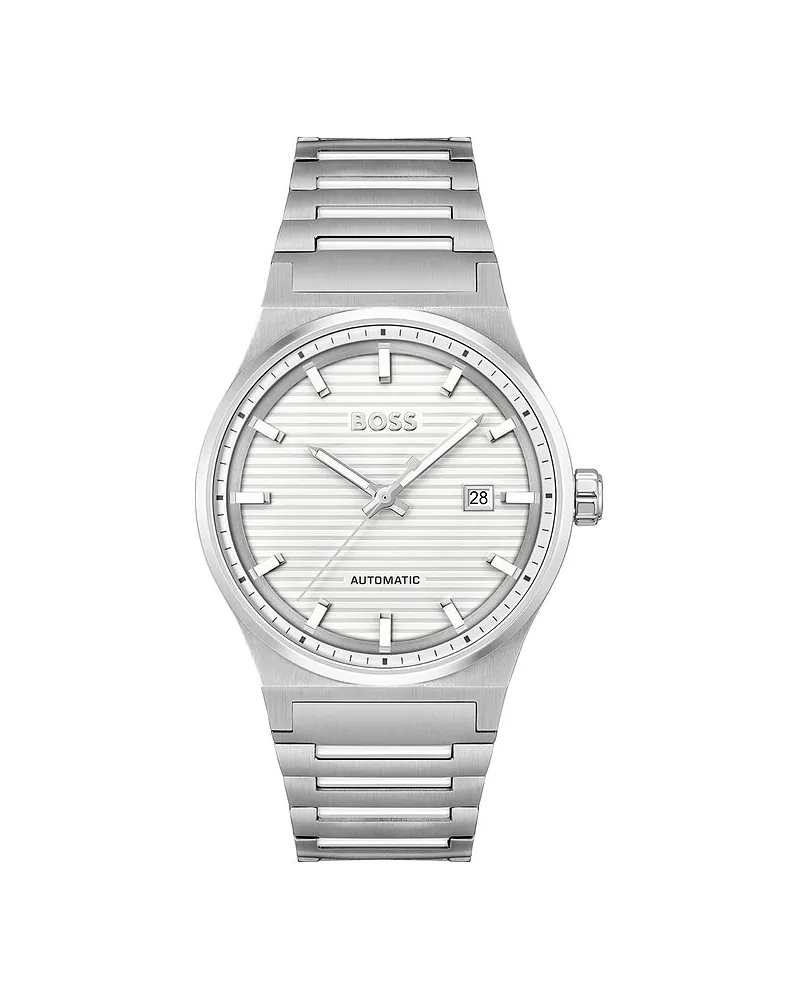 HUGO BOSS Herrenuhr Candor Auto Silber