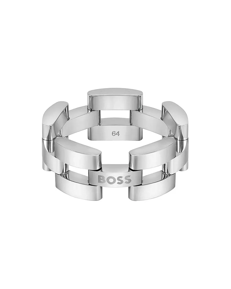 HUGO BOSS Herrenring Silber