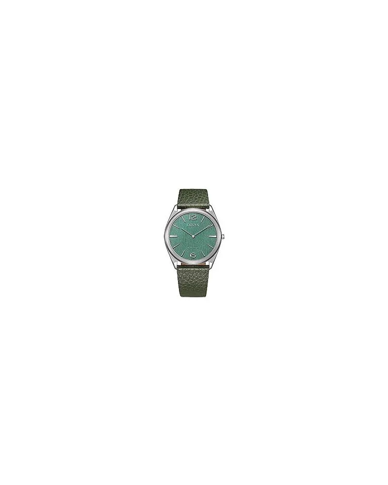 Citizen Herrenuhr Leder Silber