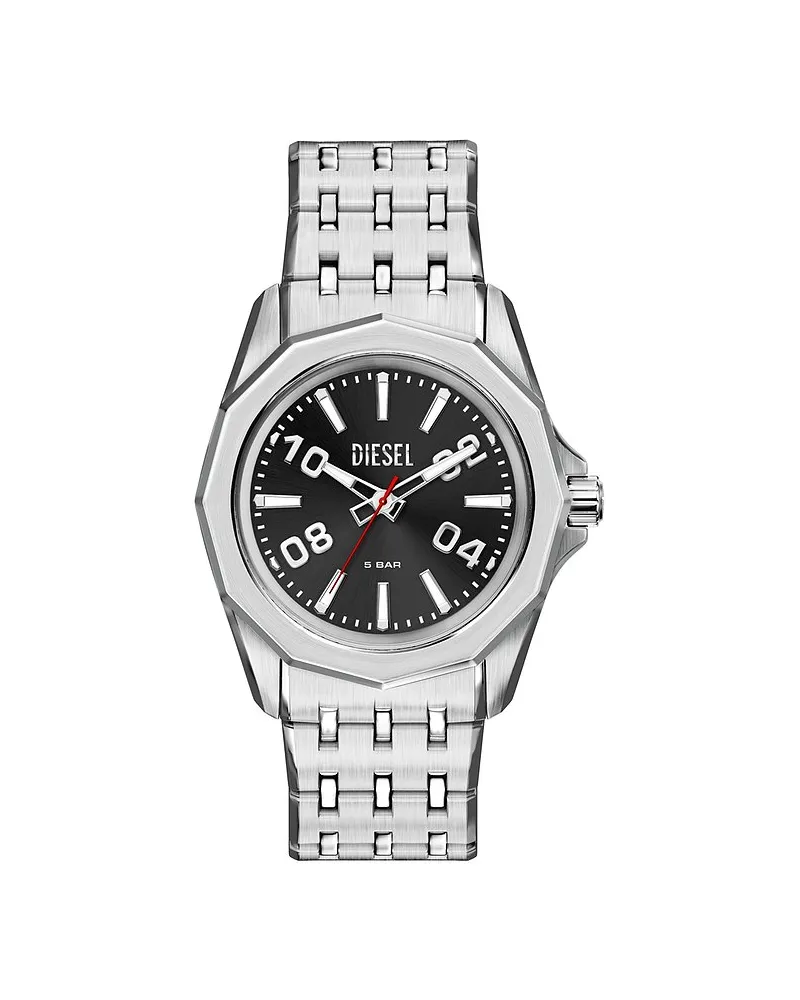 Diesel Herrenuhr Stinger 3-Hand Silber