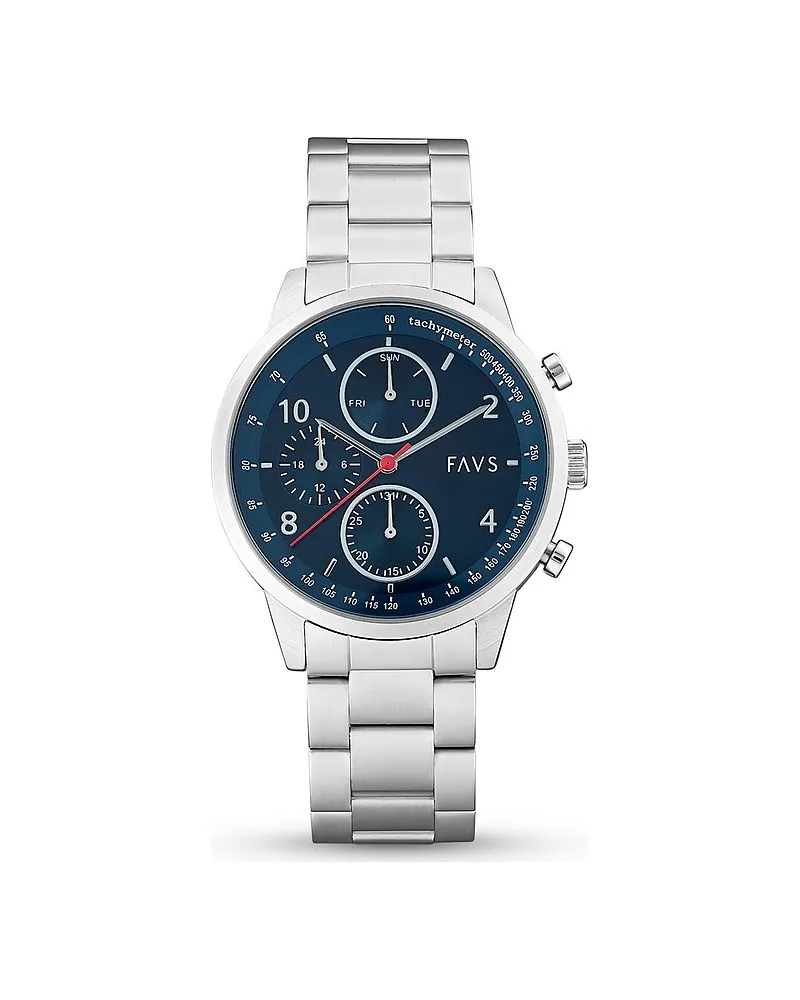 FAVS. Herrenuhr Silber
