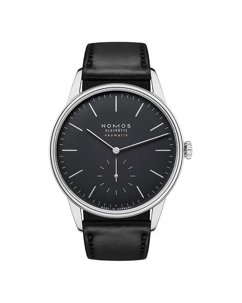 NOMOS Glashütte Unisexuhr Orion neomatik 39 new black Silber