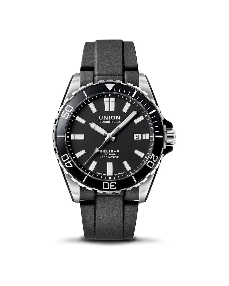 Union Glashütte Herrenuhr Belisar Datum Sport Pro Silber