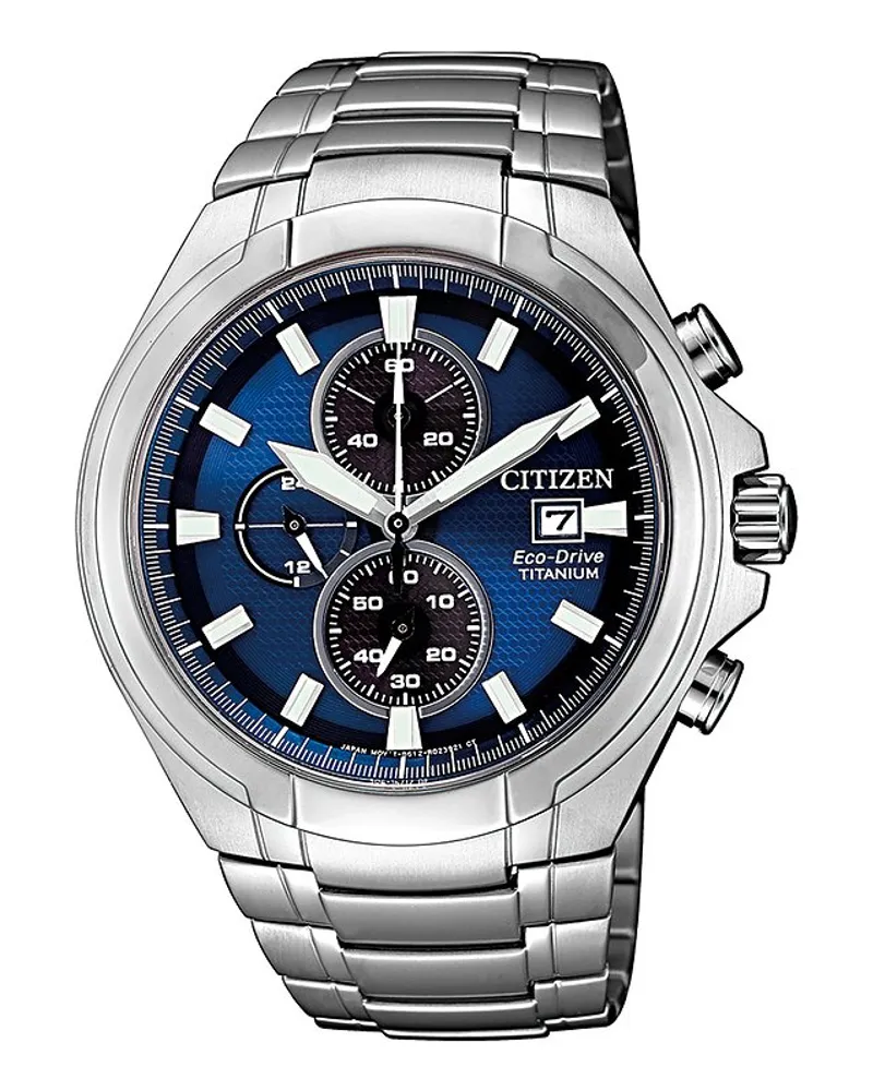 Citizen Chronograph Super Titanium Eco Drive Silber