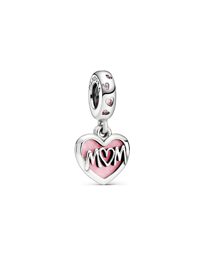 Pandora Charm Moments Mum Inschrift Herz Silber