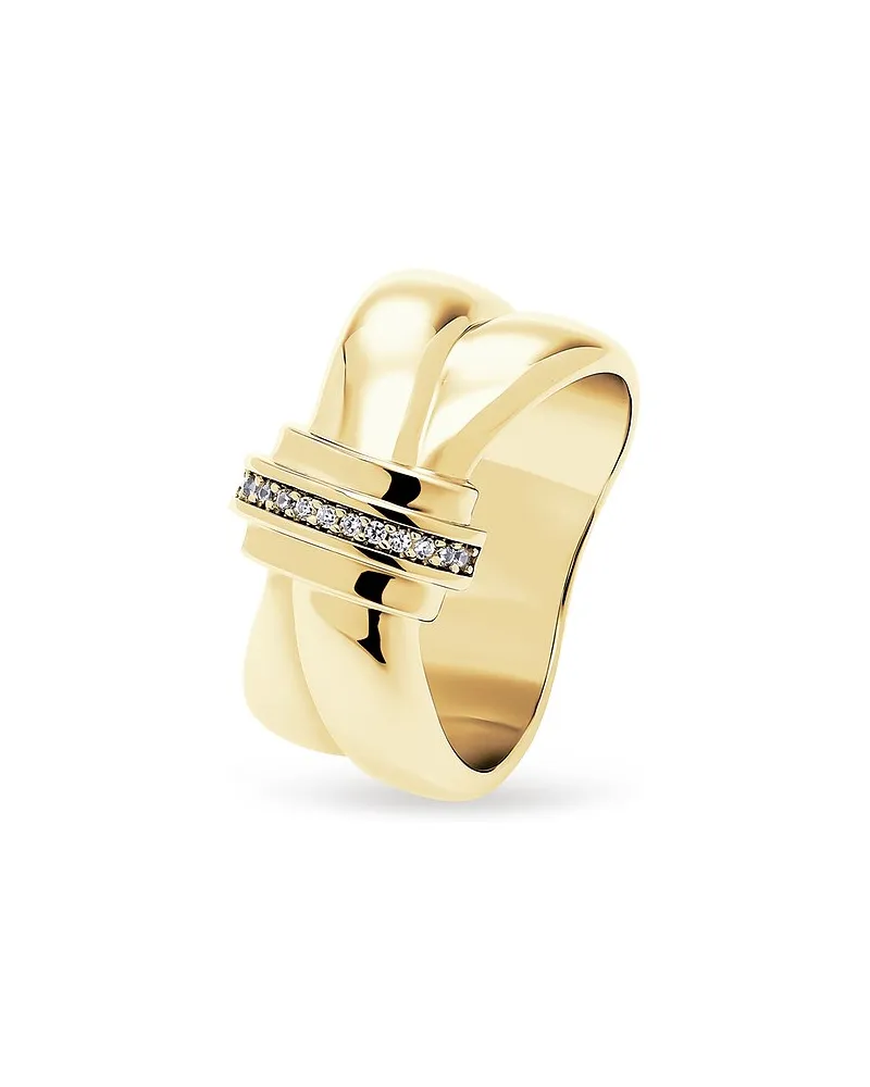 JETTE Damenring TWISTED Gelbgold