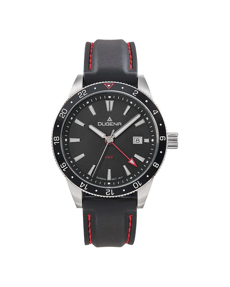 Dugena Herrenuhr GMT Silber
