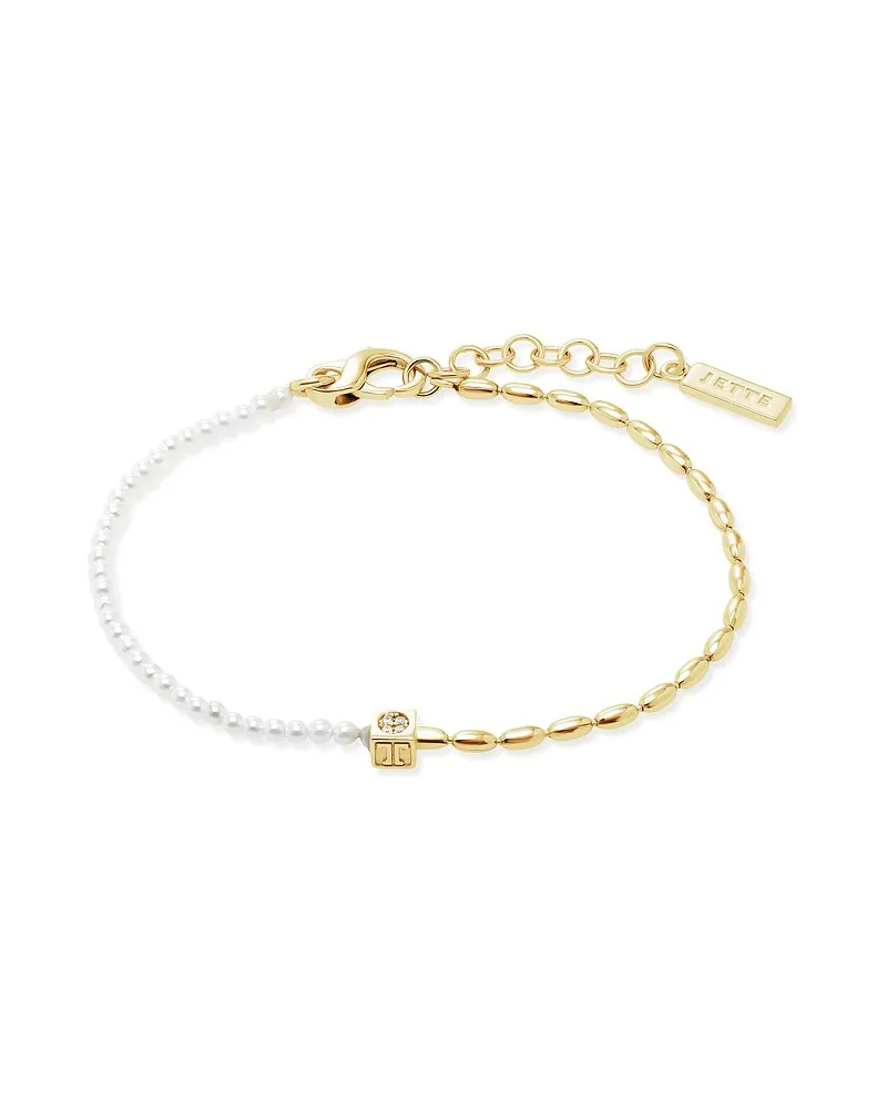 JETTE Armband NUGGET PEARL Gelbgold