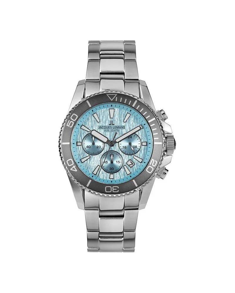Jacques Lemans Chronograph Liverpool Diver Silber