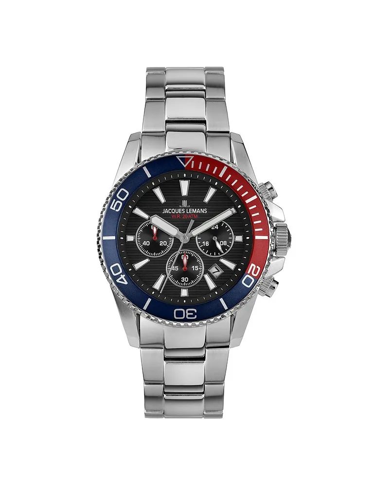 Jacques Lemans Chronograph Liverpool Diver Silber