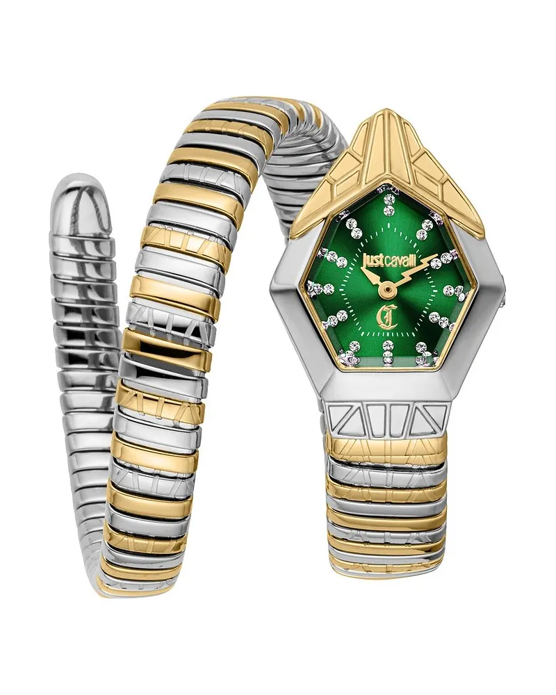 Just Cavalli Damenuhr Signature Snake Bicolor