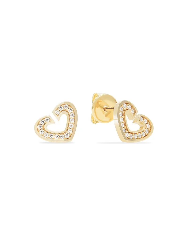 JETTE Ohrstecker SACRED HEART Gelbgold