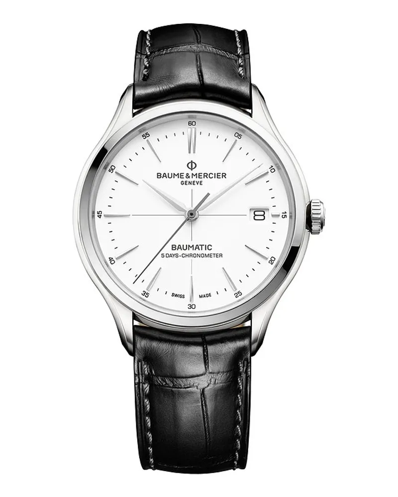 Baume & Mercier Herrenuhr Clifton Baumatic Silber