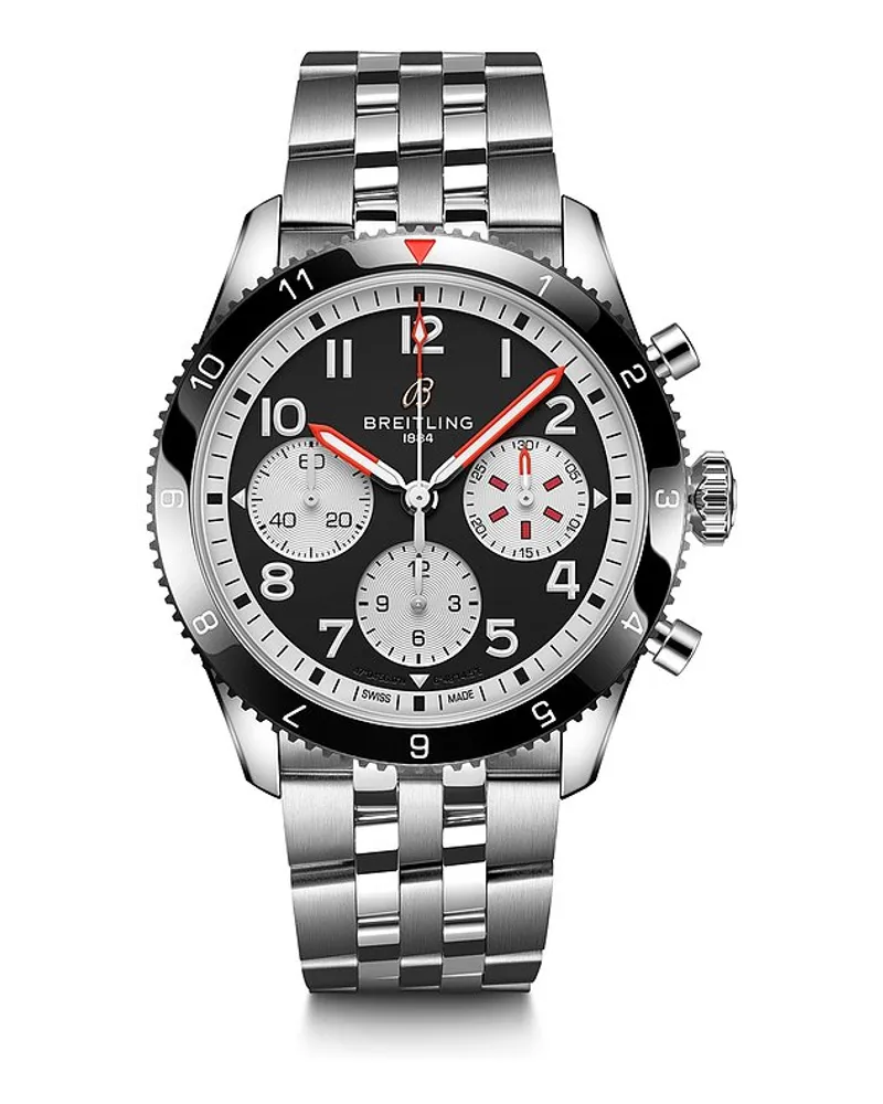 Breitling Chronograph Classic Avi Chronograph 42 Silber