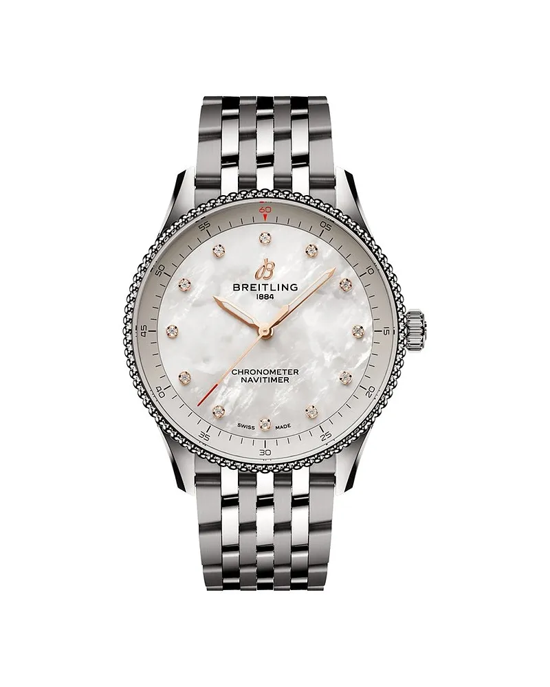 Breitling Damenuhr Navitimer 32 Silber