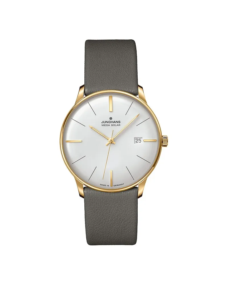 Junghans Unisexuhr Meister MEGA Solar Gold