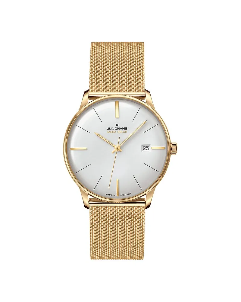 Junghans Unisexuhr Meister MEGA Solar Gold