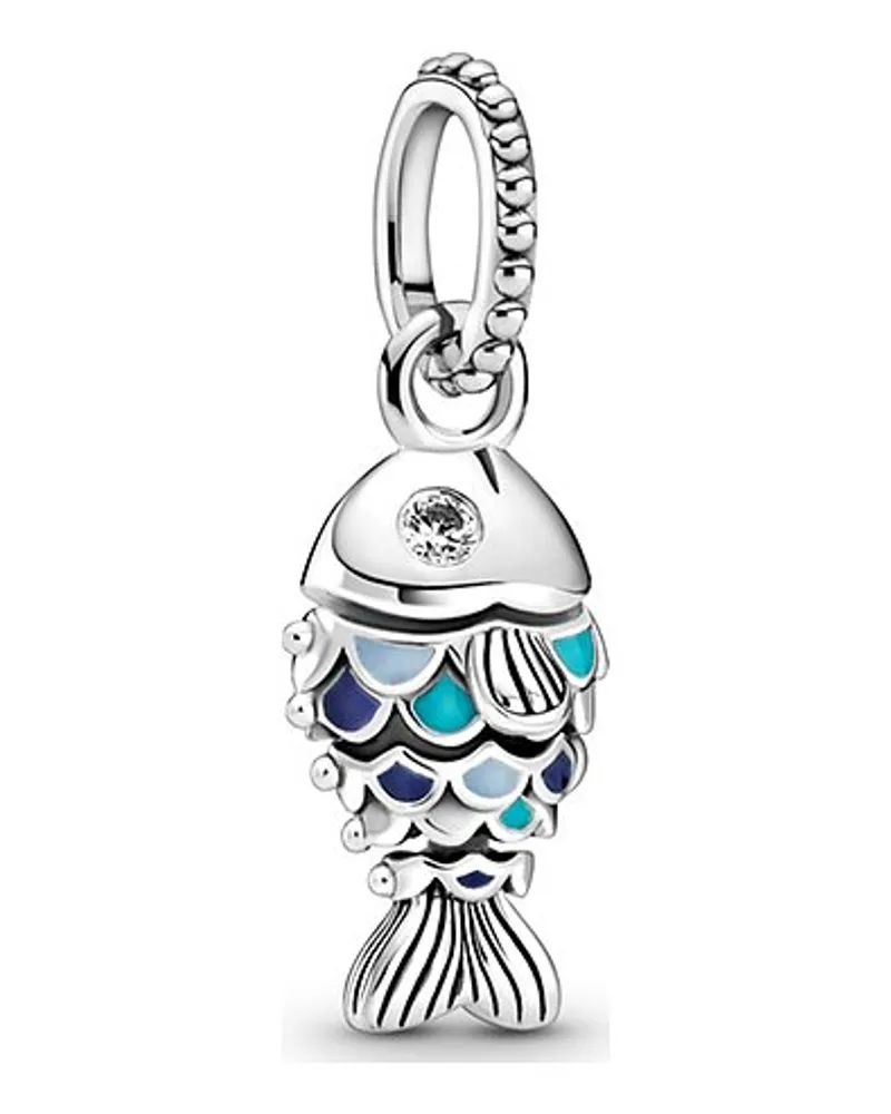 Pandora Charm Moments Fisch mit blauen Schuppen Silber