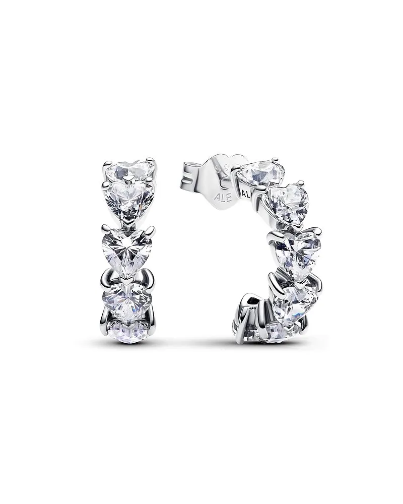 Pandora Creolen Classic Stone Silber