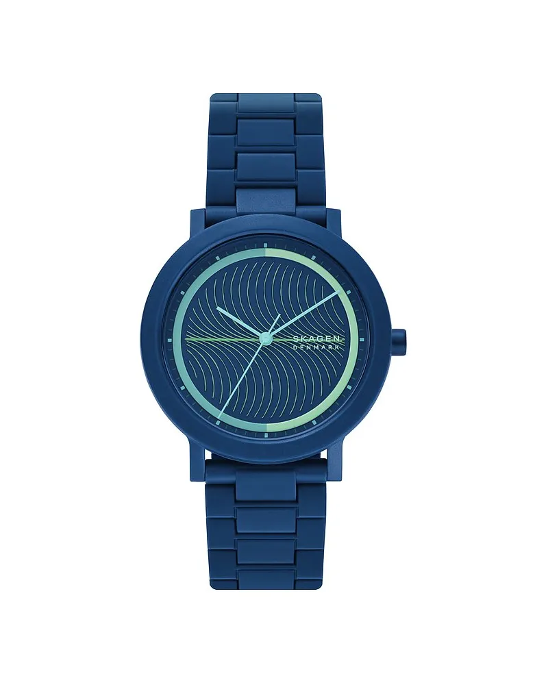 Skagen Herrenuhr Aaren Blau