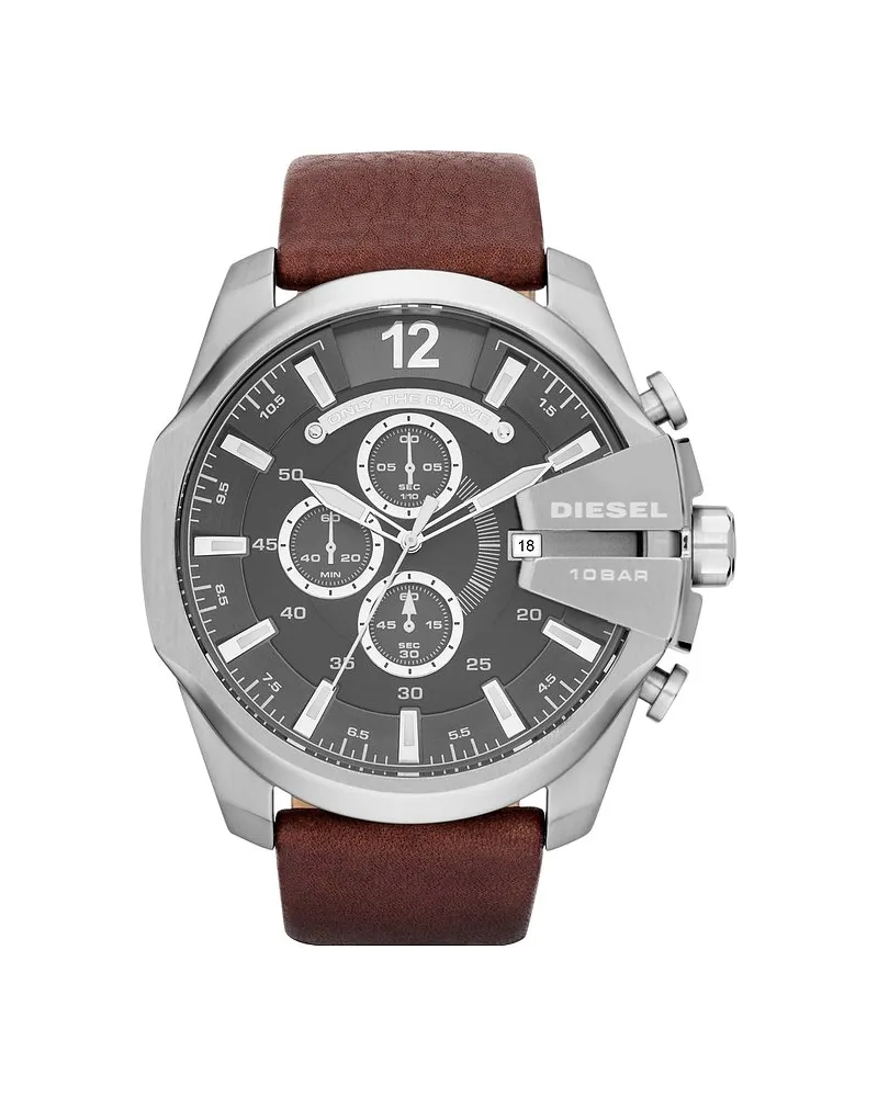 Diesel Chronograph Mega Chief Silber