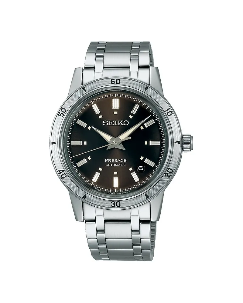 Seiko Herrenuhr Presage Style 60's Silber