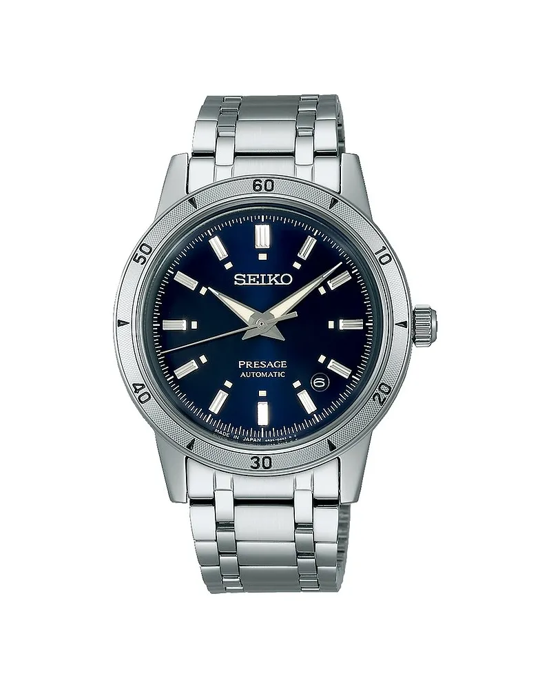Seiko Herrenuhr Presage Style 60's Silber