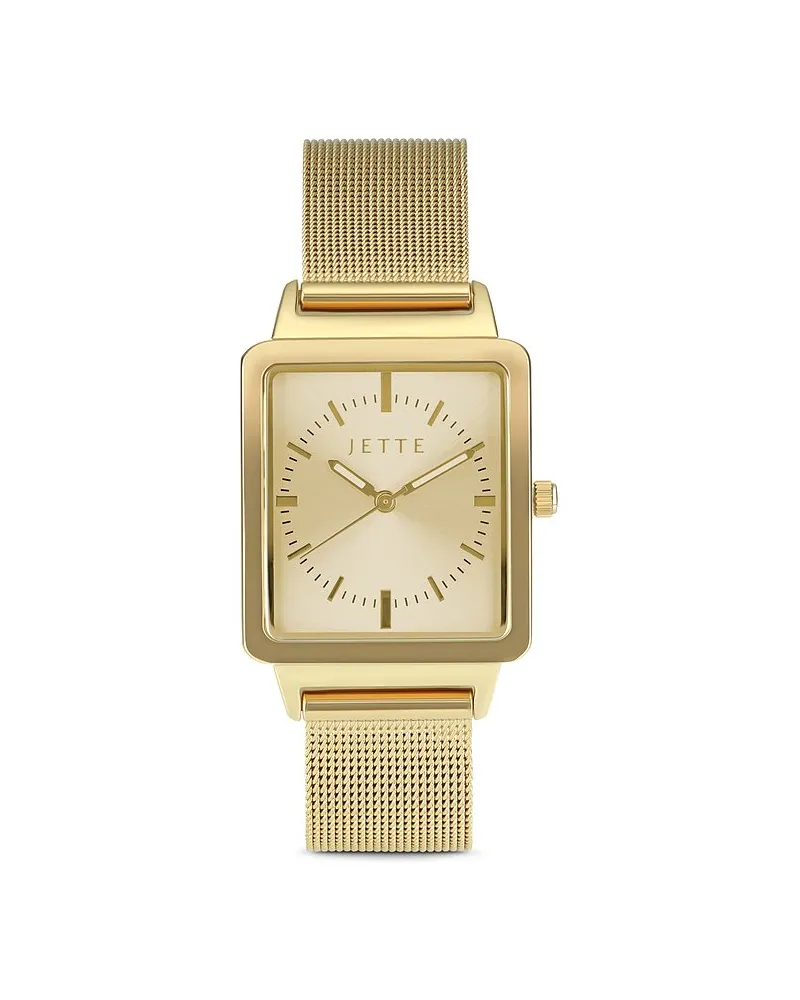 JETTE Damenuhr EDGY Gelbgold