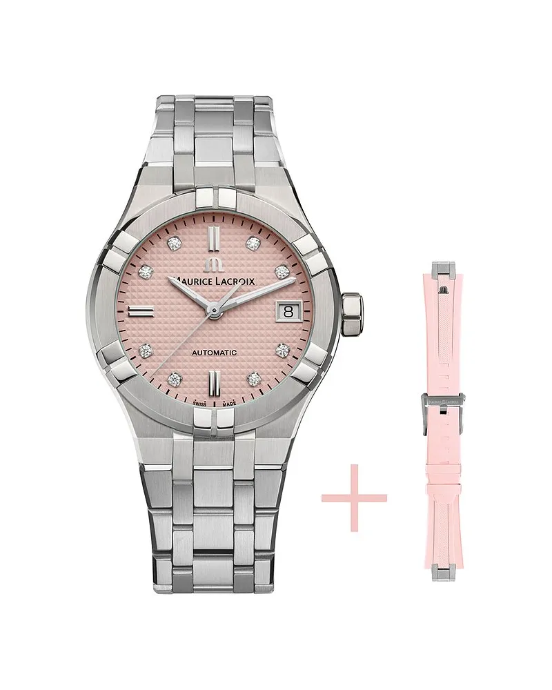 Maurice Lacroix Uhren-Set inkl. Wechselarmband Aikon Automatic Date Silber