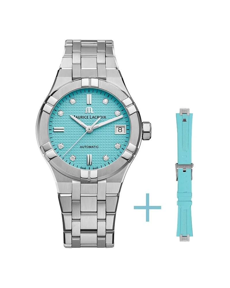 Maurice Lacroix Uhren-Set inkl. Wechselarmband Aikon Automatic Date Silber