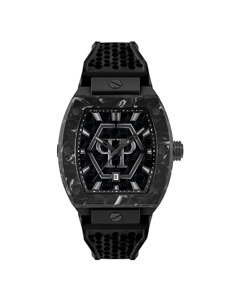 Philipp Plein Herrenuhr THE $KULL SPIKES Schwarz