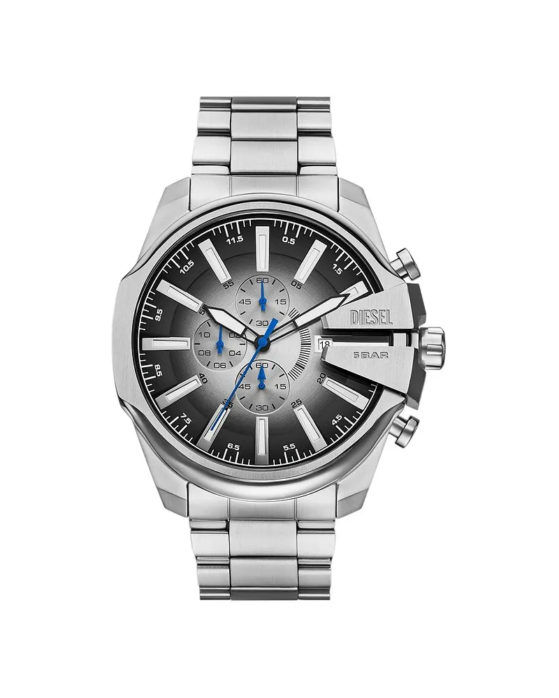 Diesel Chronograph Mega Chief Slim Silber