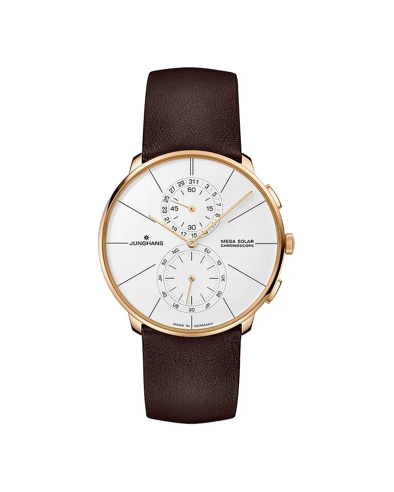 Junghans Chronograph fein Chrono MEGA Solar Roségold