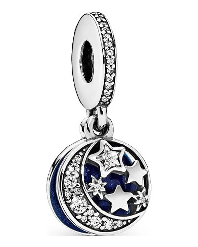 Pandora Charm Moments Moon & Blue Sky Silber